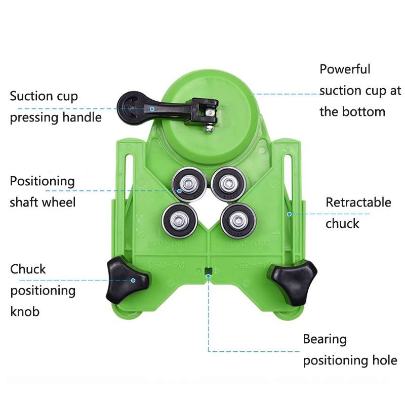 CY-0125 Auxiliary Tool For Glass Tile Suction Cup Opening Locator, Style: Double Handle