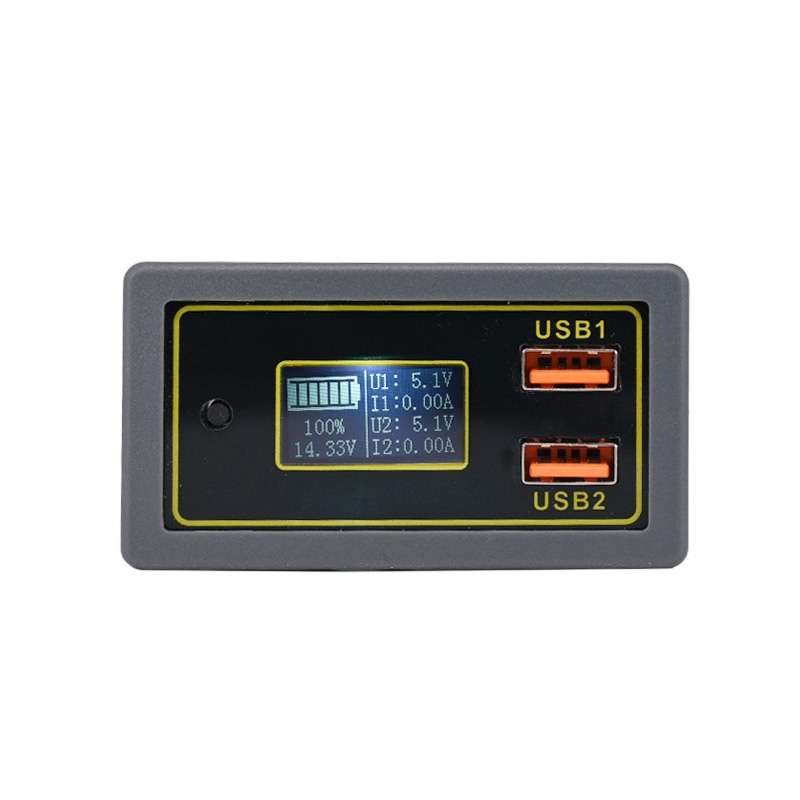 Car DC Voltage Electricity Table 12/24V Battery Lead-Acid Battery Turn 5V USB Fast Charge Display