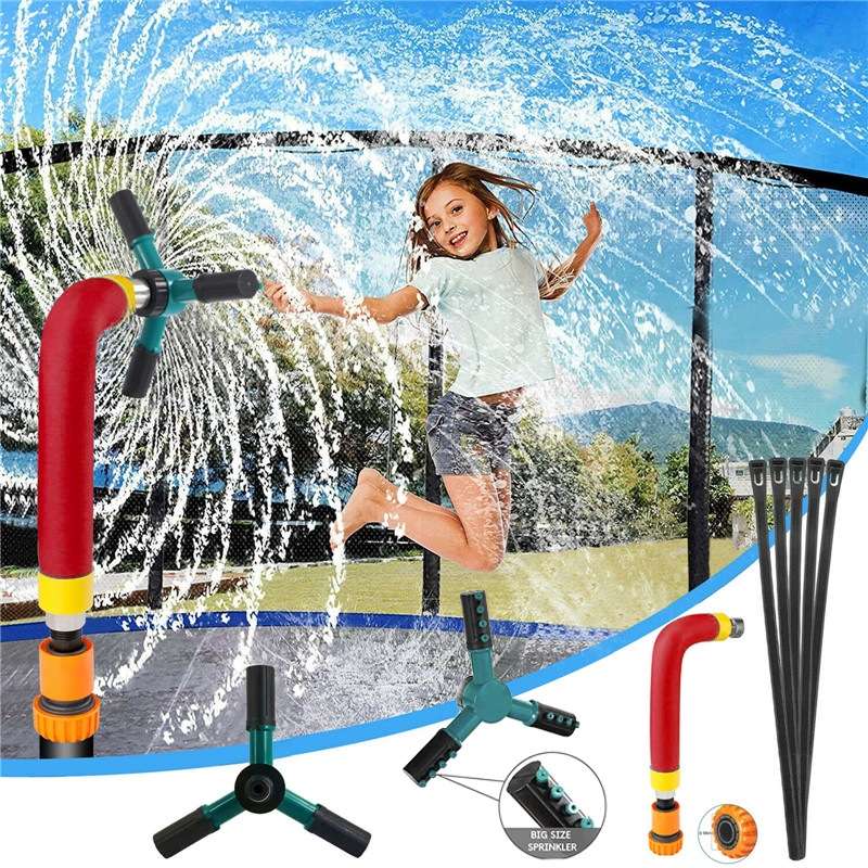 XZSSQ01 Gardening Supplies Garden Trampoline Rotating Sprinkler, Colour: Red Small