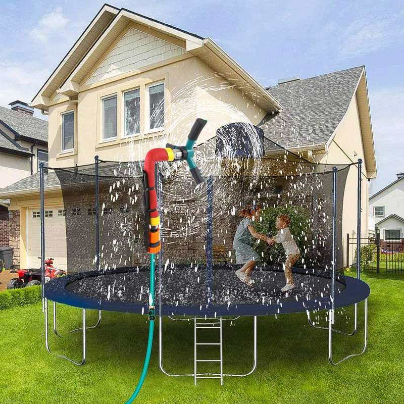 XZSSQ01 Gardening Supplies Garden Trampoline Rotating Sprinkler, Colour: Red Small