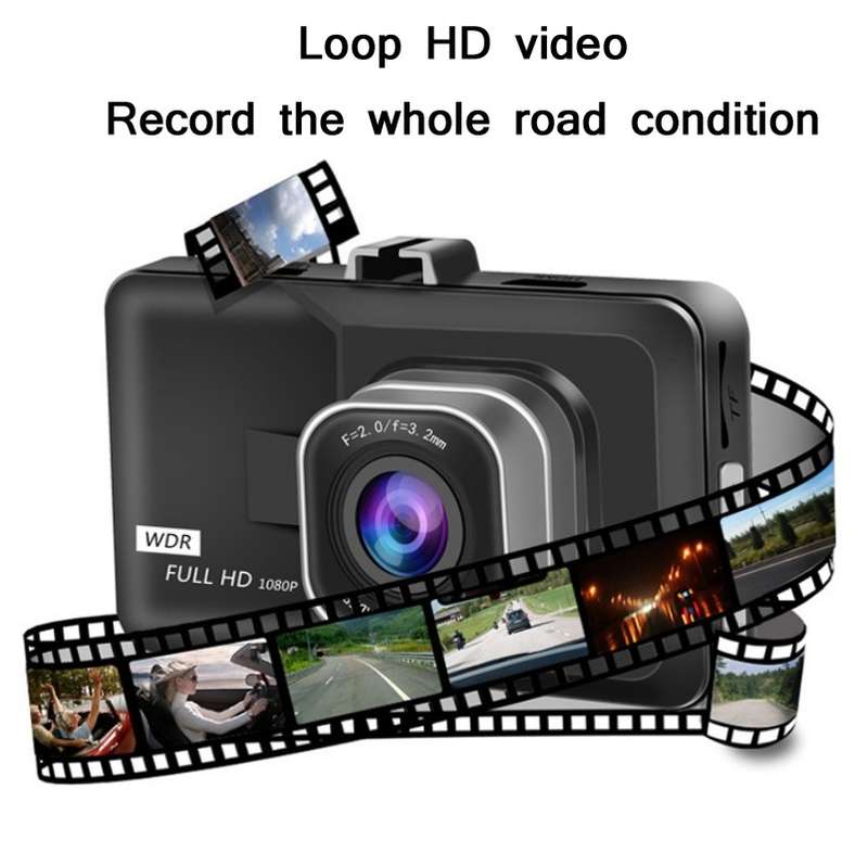 3.0 Inch HD 1080P Wide-Angle Driving Recorder With Reversing Image Specification Normal Defini...