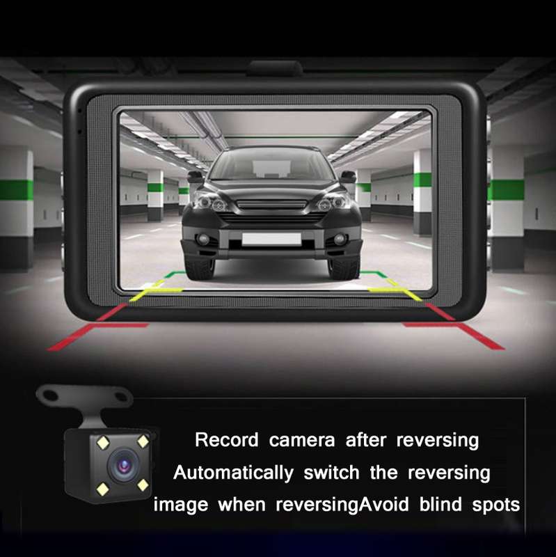 3.0 Inch HD 1080P Wide-Angle Driving Recorder With Reversing Image Specification Normal Defini...