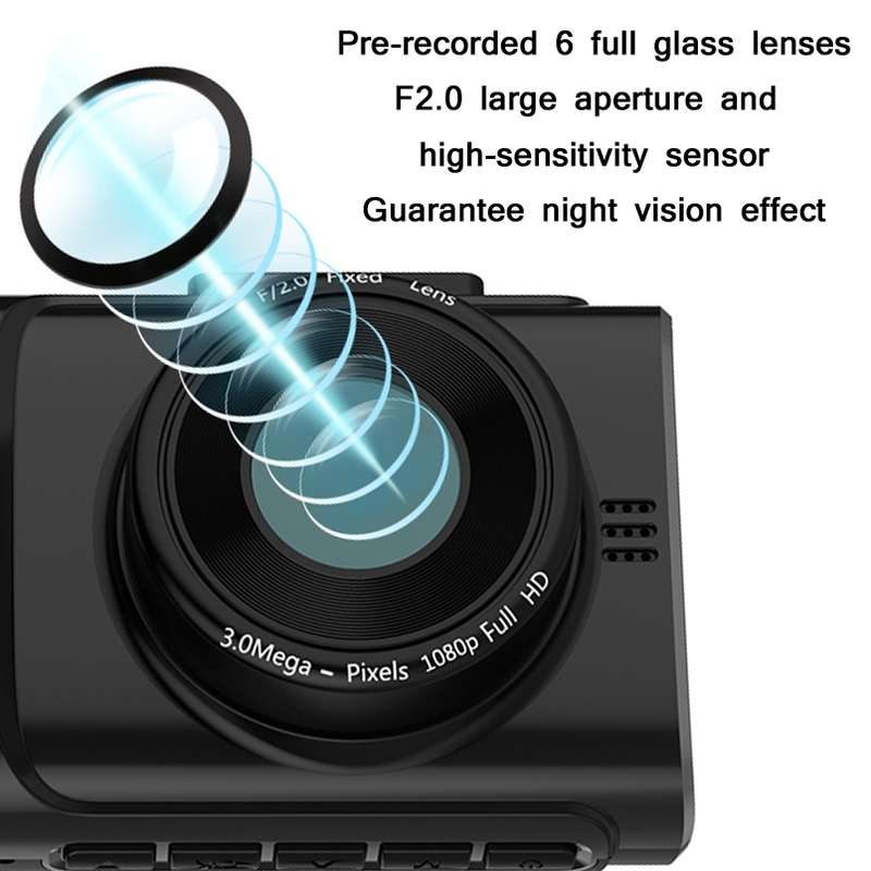 In Car Hidden HD 1080P Infrared Night Vision Driving Recorder Specification Without GPS Trajec...