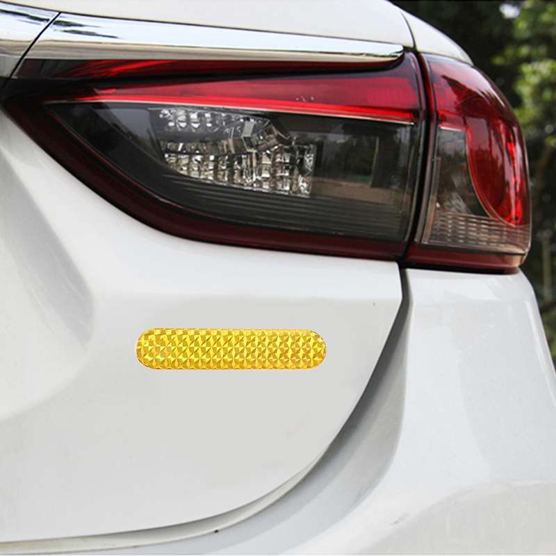 2 PCS High-brightness Laser Reflective Strip Warning Tape Decal Car Reflective Stickers Safety Mark(
