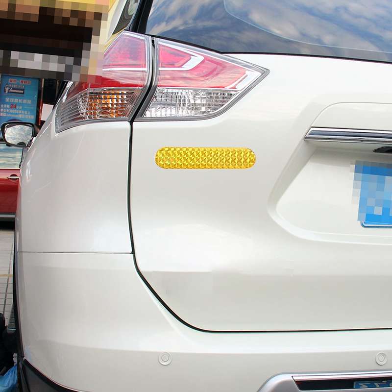 2 PCS High-brightness Laser Reflective Strip Warning Tape Decal Car Reflective Stickers Safety Mark(