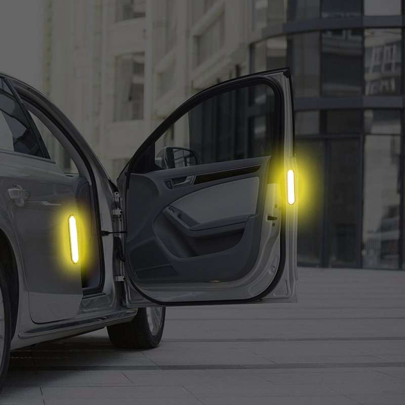 2 PCS High-brightness Laser Reflective Strip Warning Tape Decal Car Reflective Stickers Safety Mark(