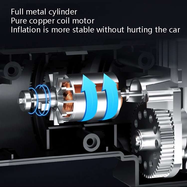 Car Inflatable Pump Portable Small Automotive Tire Refiner Pump, Style: Wired Digital Display With L
