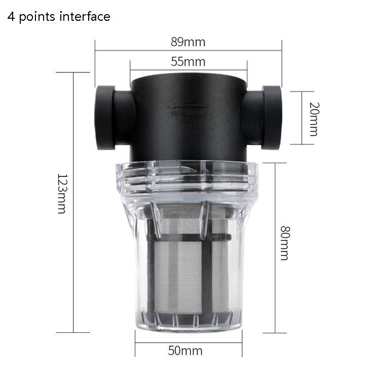 Water Pipe Front Plastic Filter Garden Irrigation Water Purifier, Specification: 4 Points Interface