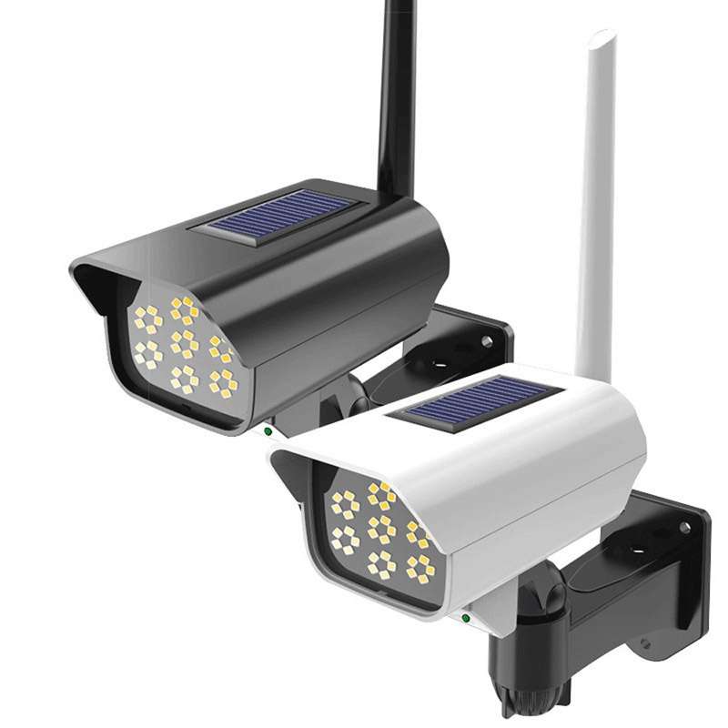 Solar Sensor LED Wall Light Simulation Surveillance Camera Glare Anti-Thief Street Lamp, Style: 35LE