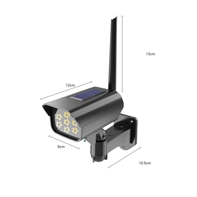 Solar Sensor LED Wall Light Simulation Surveillance Camera Glare Anti-Thief Street Lamp, Style: 35LE