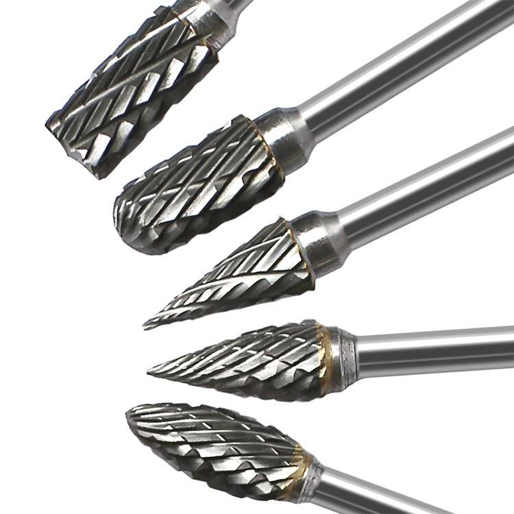 10 PCS / Set Hard Alloy Tungsten Steel Grinding Head Double Pattern Rotating Milling Cutter Head Roo
