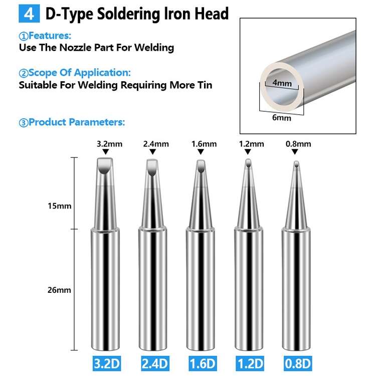 17 PCS / Set Soldering Tips 936 Soldering Station Pure Copper Soldering Iron Tips Lead-Free Solderin
