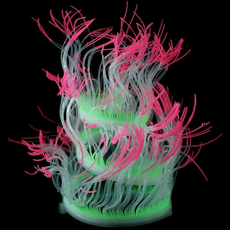 Aquarium Fish Tank Landscaping Decoration Silica Gel Simulation Software Coral Fluorescent Anemone,
