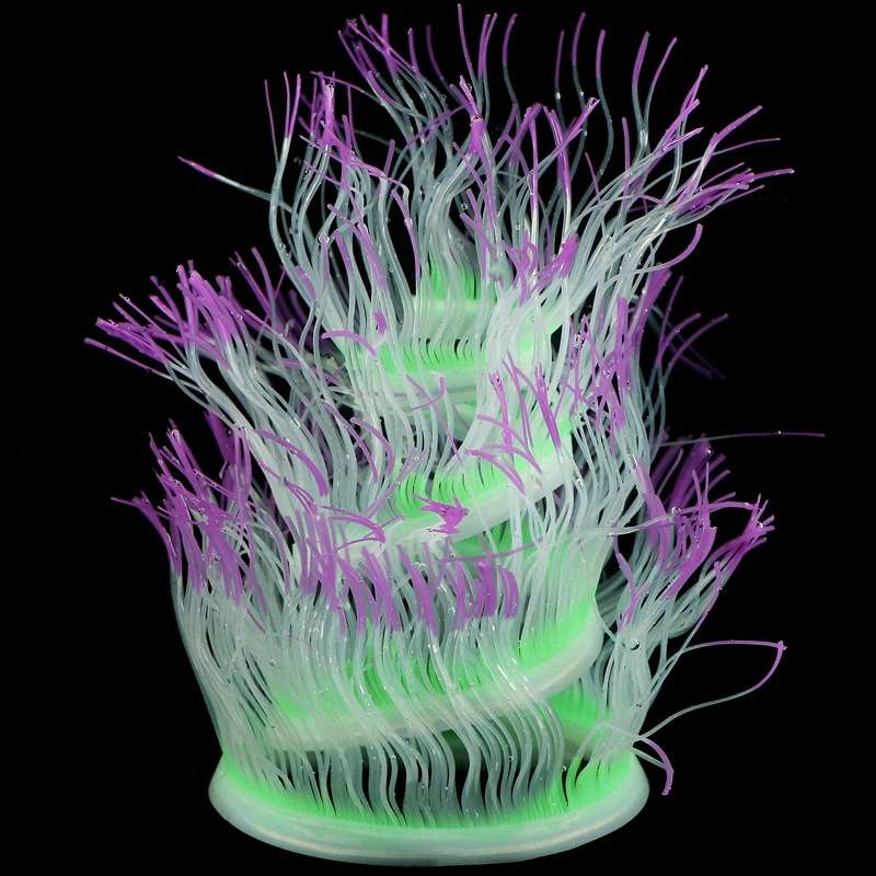 Aquarium Fish Tank Landscaping Decoration Silica Gel Simulation Software Coral Fluorescent Anemone,
