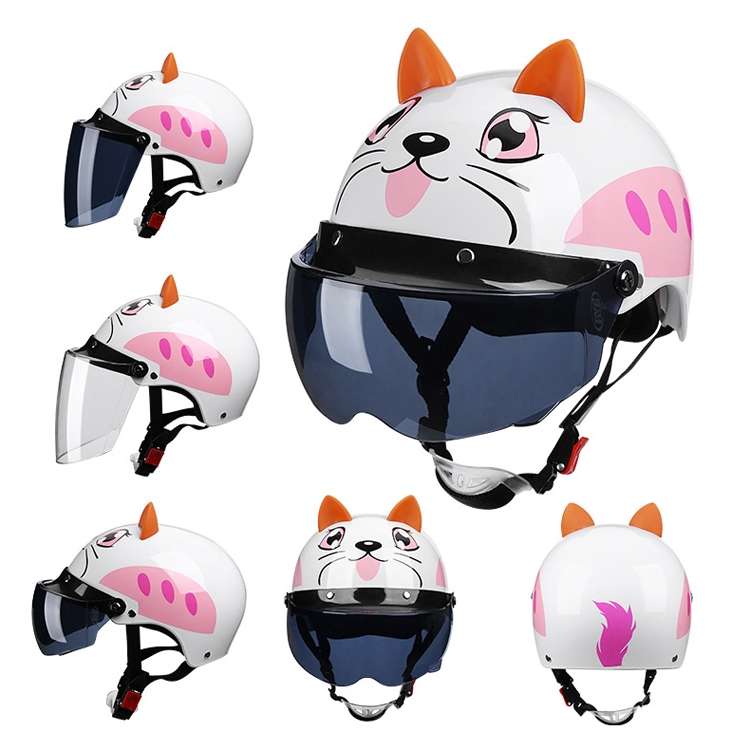 BYB X-866 Adult Electric Motorcycle Helmet Men And Women Universal Hard Hat, Specification: Transpar