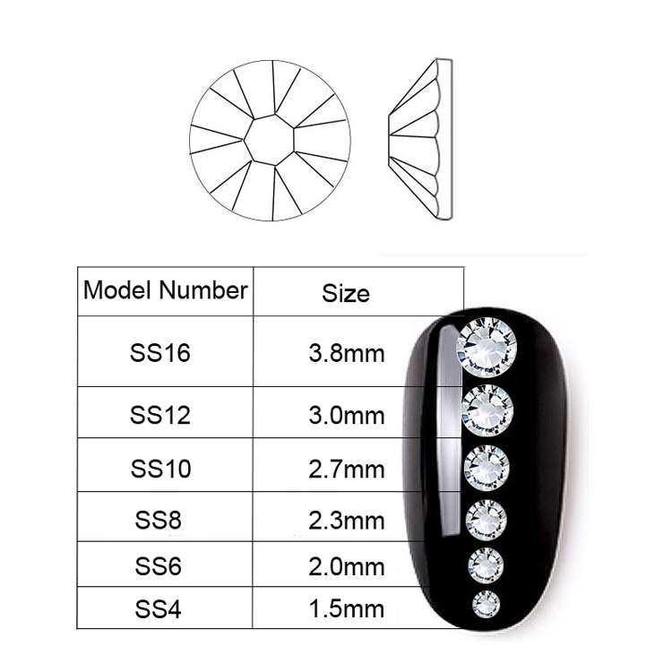 Nail Flat-back AB Crystal Strass 3D Charm Gems DIY Manicure Nail Art Decorations(08)