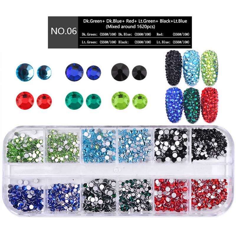 Nail Flat-back AB Crystal Strass 3D Charm Gems DIY Manicure Nail Art Decorations(08)