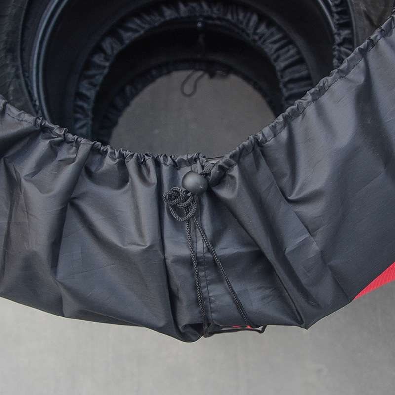 4 in 1 Waterproof Dustproof Sunscreen Car Tire Spare Tire Cover, Size:S (Black Red)