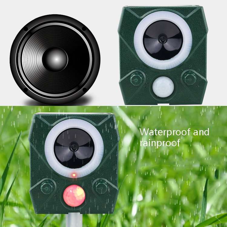 Electronic Rodent Repeller Ultrasonic Outdoor Animal Repeller(Green)