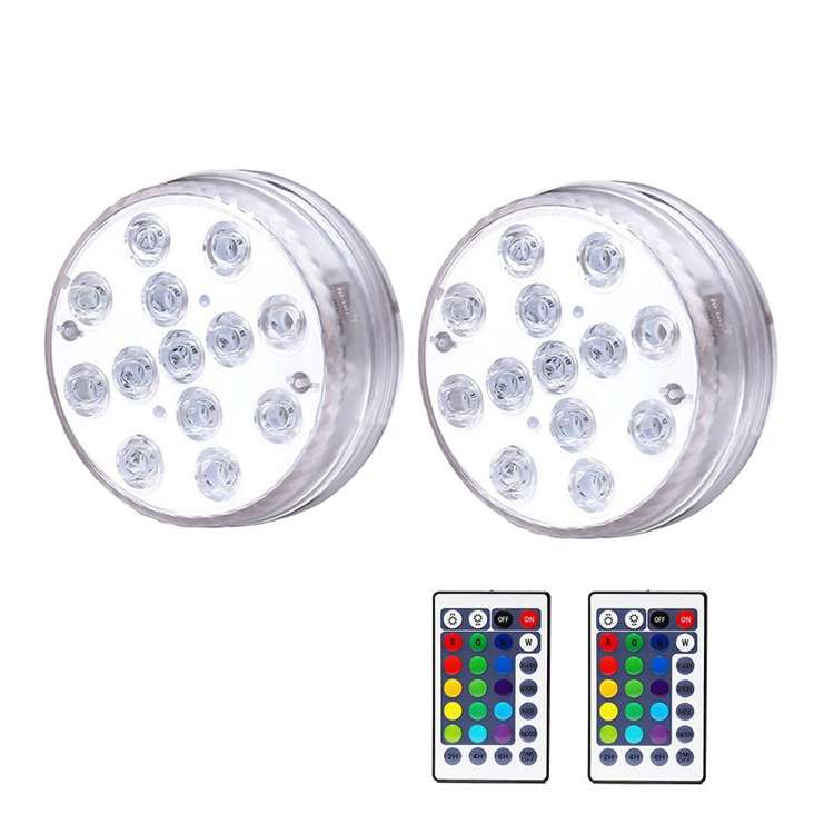 LED Remote Control Diving Light Pool Waterproof Underwater Lamp, Spec: 8.5cm 13 LEDs+IR 28-key Remot
