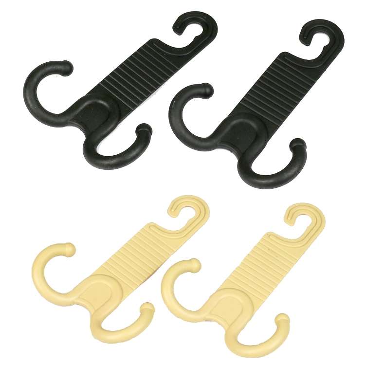2 Pairs Car Chair Back Tough Invisible Car Hook Portable Installation Does Not Hurt Car Hook(Black)