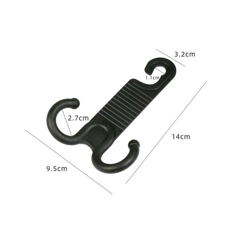2 Pairs Car Chair Back Tough Invisible Car Hook Portable Installation Does Not Hurt Car Hook(Black)
