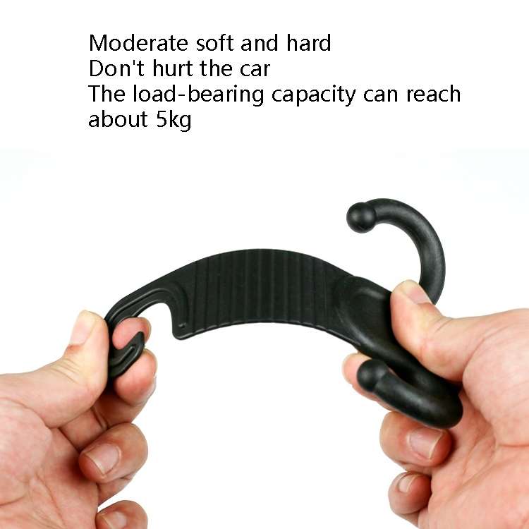 2 Pairs Car Chair Back Tough Invisible Car Hook Portable Installation Does Not Hurt Car Hook(Black)