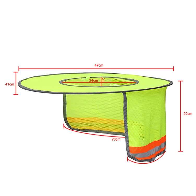 Construction Site Outdoor Construction Foldable Reflective Safety Sun Hat, Size: One Size(Fluorescen