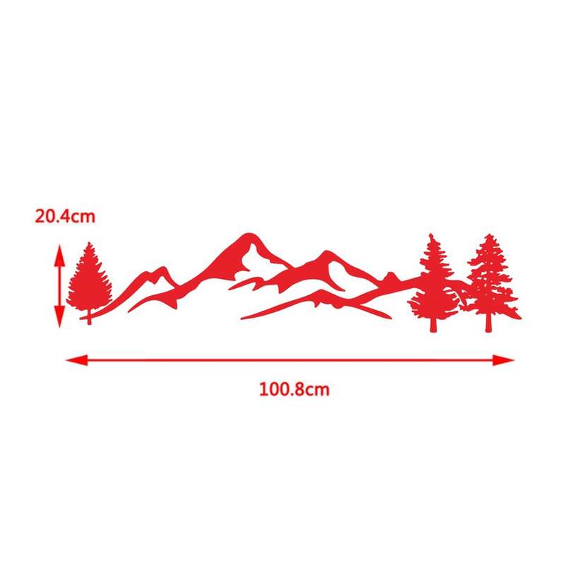 2 PCS D-791 Mountain Forest Car Sticker SUV Off-Road Vehicle Body Sticker Rear Windshield Car Sticke
