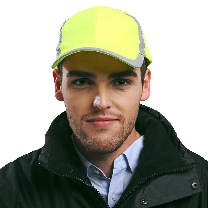 Reflective Safety Baseball Cap Breathable Construction Site Outdoor Construction Mesh Cap, Colour: B