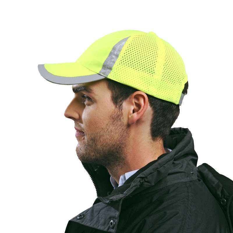 Reflective Safety Baseball Cap Breathable Construction Site Outdoor Construction Mesh Cap, Colour: B