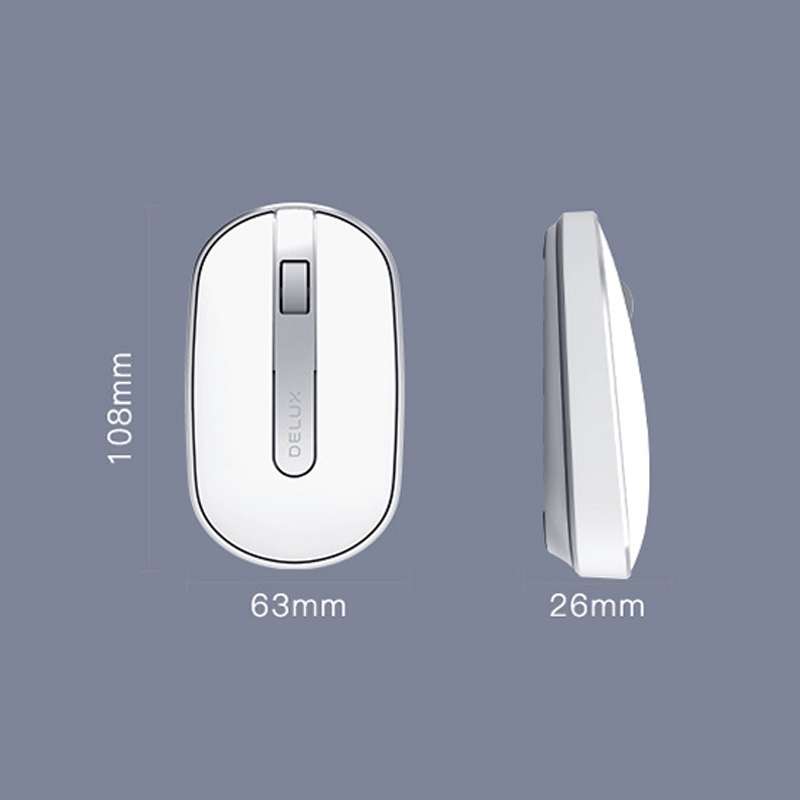 DELUX M326 4 Keys Wireless Silent Mouse Portable Laptop Mouse