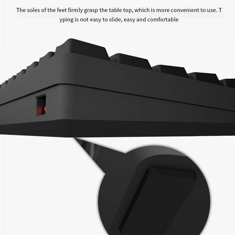 LEAVEN K28 61 Keys Gaming Office Computer RGB Wireless Bluetooth + Wired Dual Mode Mechanical Keyboa
