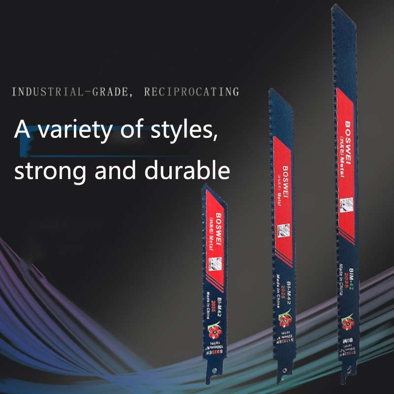 S1222BF BOSWEI Hardcore Reciprocating Saw Strip Fine Teeth Saber Saw Blade Metal Plastic Wood Bimeta