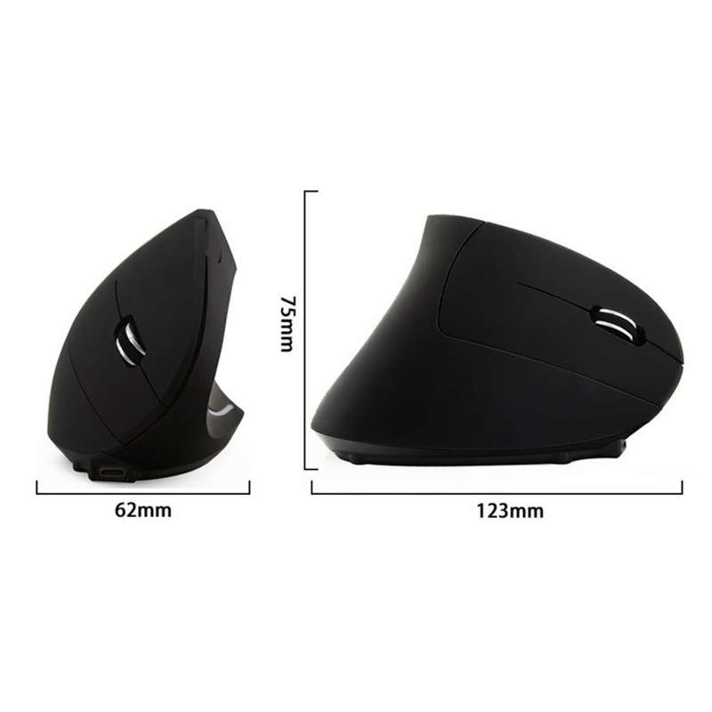 JS-5D 6 Keys 2.4G Ergonomic Vertical Mouse Cross-Border Wireless Charging Mouse(Wireless Charging Ty
