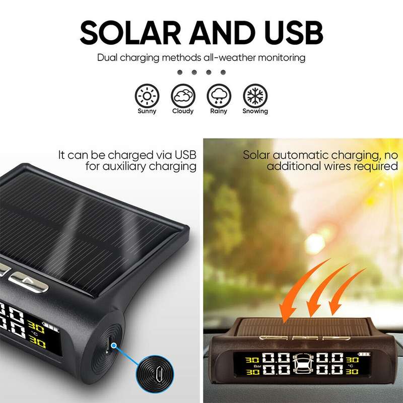 T1 Vehicle-mounted Solar Wireless Tire Pressure Monitoring System General-purpose Vehicle Tire Press