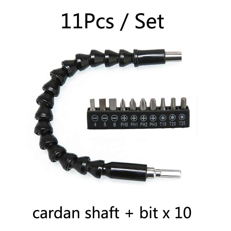 2 Sets Electric Drill Universal Coupling Sleeve Bit Set Multifunctional Flexible Shaft Electric Dril