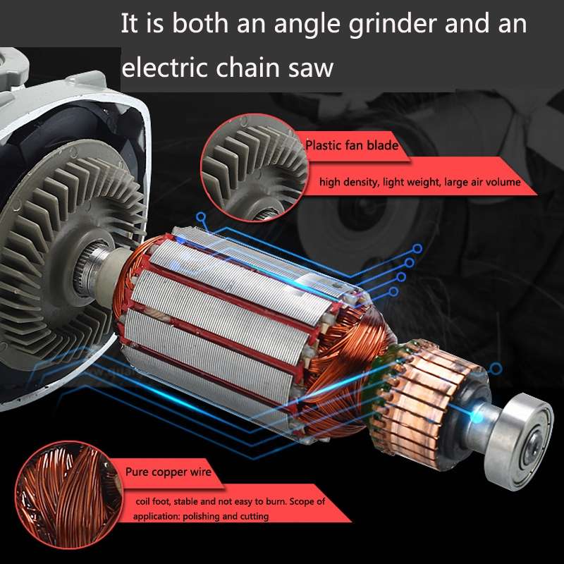 700 Angle Grinder Electric Chain Saw Polishing Machine Changed Electric Saw Small Household Cutting