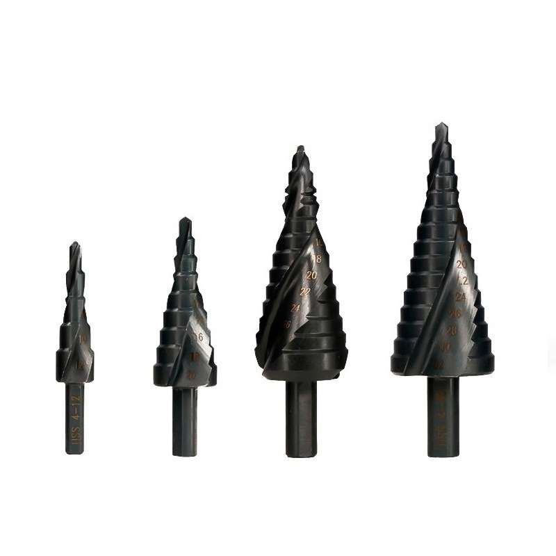 4-20mm Triangular Shank Spiral Flute Step Drill Bit