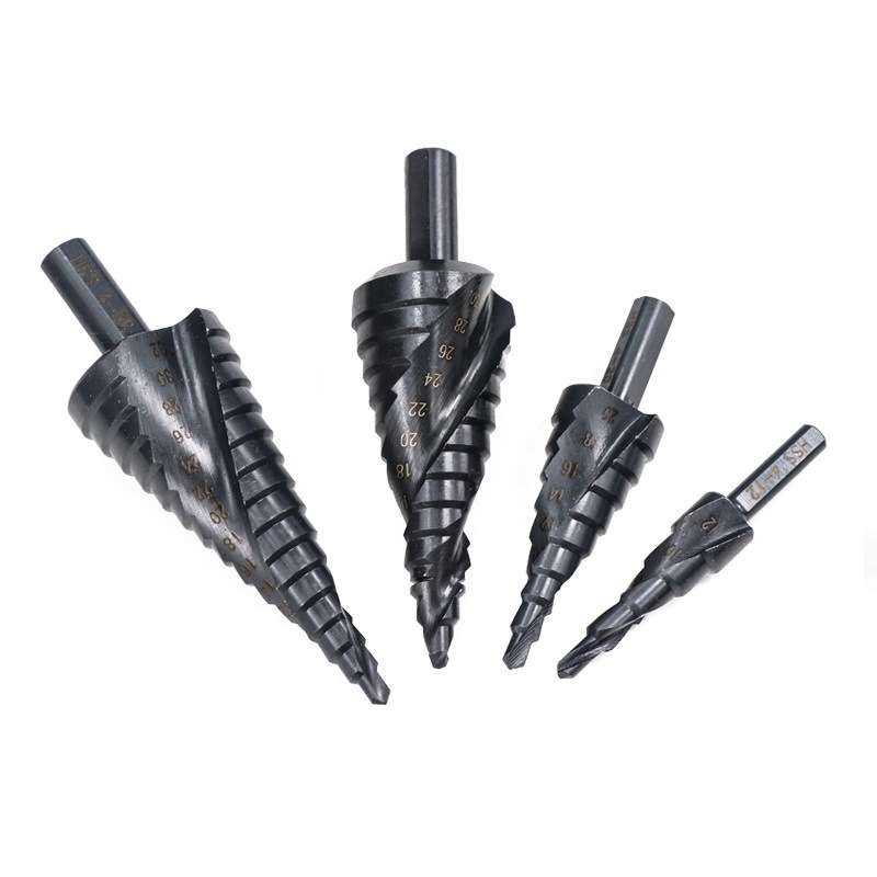 4-20mm Triangular Shank Spiral Flute Step Drill Bit