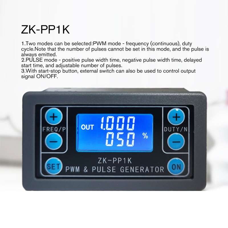 ZK-PP1K PWM Signal Generator 1Hz-150KHz PWM Pulse Frequency Duty Cycle Adjustable Square Wave Genera