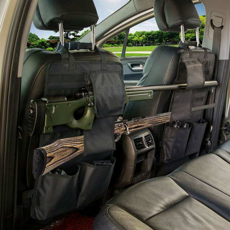 2 PCS Car Seat Back Hanging Bag Oxford Cloth Storage Bag(Black)