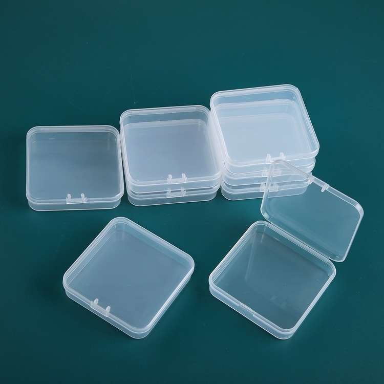 20 PCS Square Plastic Box With Cover Transparent Storage Box PP Parts Tool Box Electronic Component