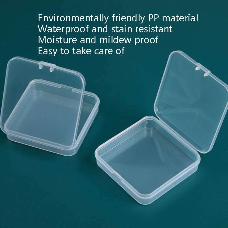 20 PCS Square Plastic Box With Cover Transparent Storage Box PP Parts Tool Box Electronic Component