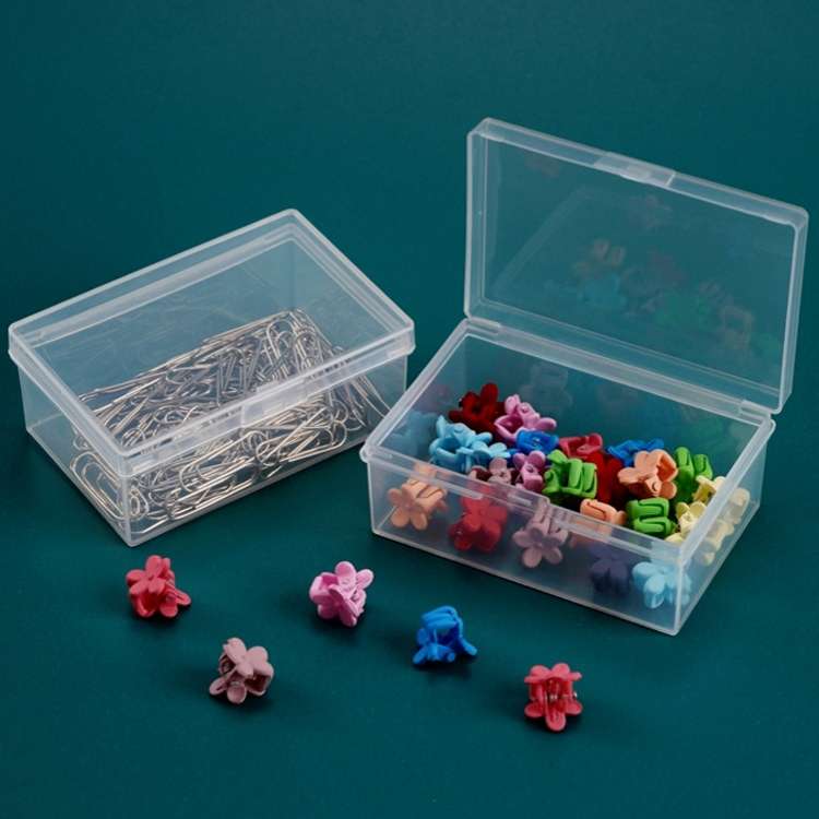 20 PCS Rectangular Plastic Box Transparent Parts PP Storage Box With Cover