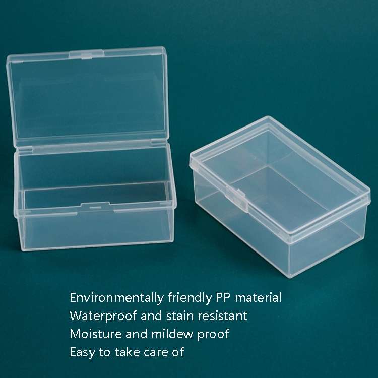 20 PCS Rectangular Transparent Storage Box Plastic Universal Packaging Box With Cover Parts Accessor