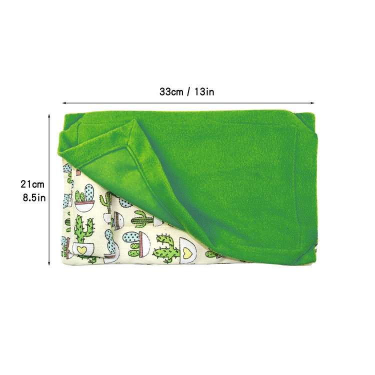 Gecko Lizard Reptile Sleeping Bag With Pillow Hamster Pet Sleeping Bag (Green)
