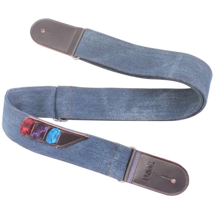 Leather Guitar Strap Retro Cowboy Electric Guitar Pick Strap(Brown)