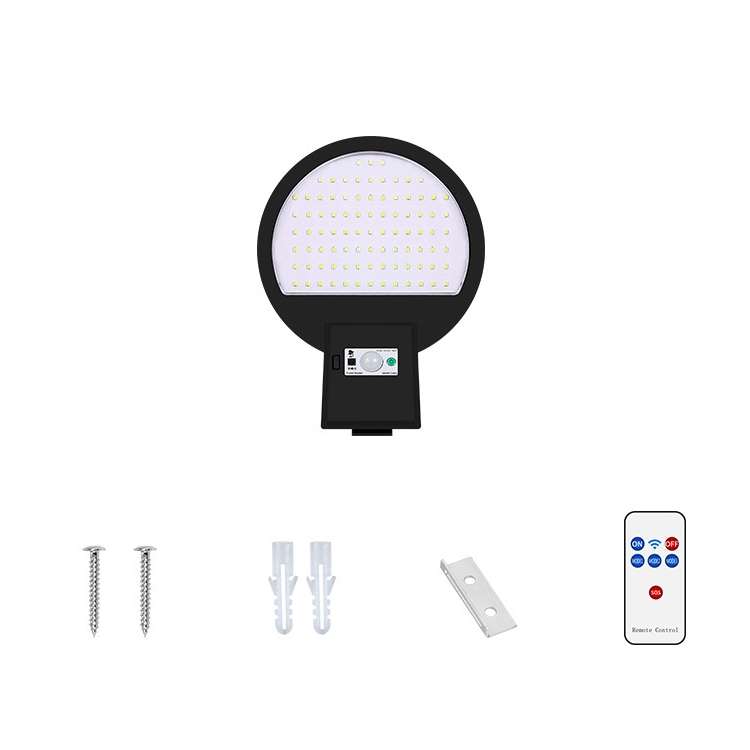 LED Solar Motion Sensing Outdoor Street Lamp Head Garden Community Lighting Wall Lamp, Style: Remote