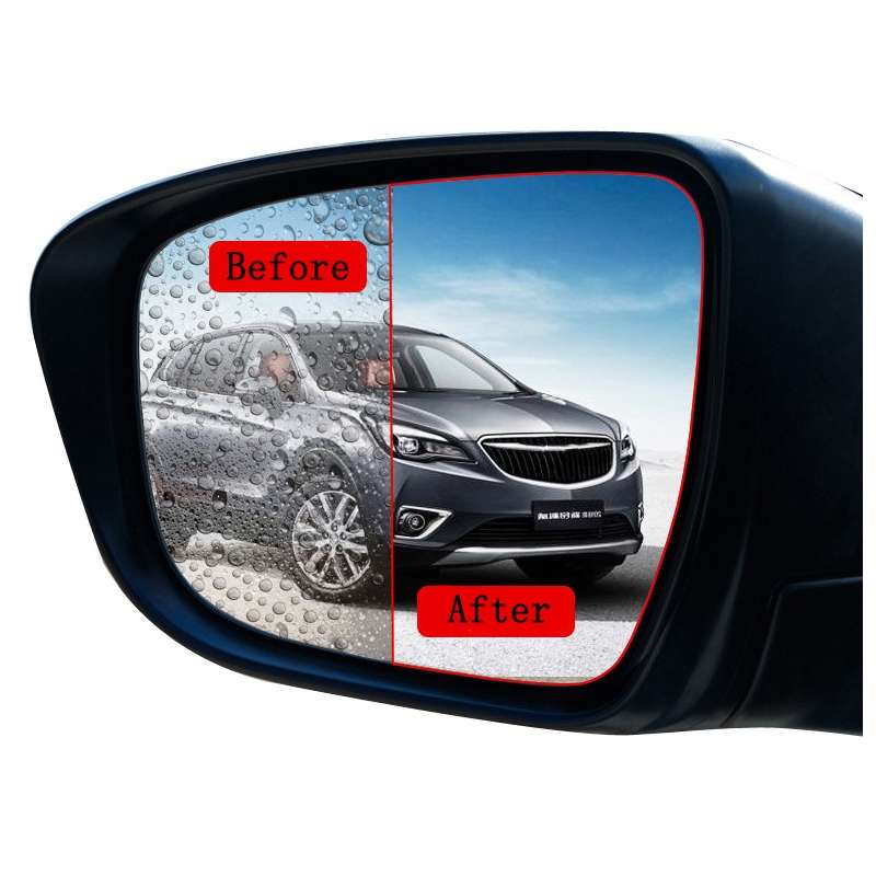 2pcs /Set Rainproof Anti-Fog And Anti-Reflective Film For Car Rearview Mirror Ellipse 100x150mm(Tran